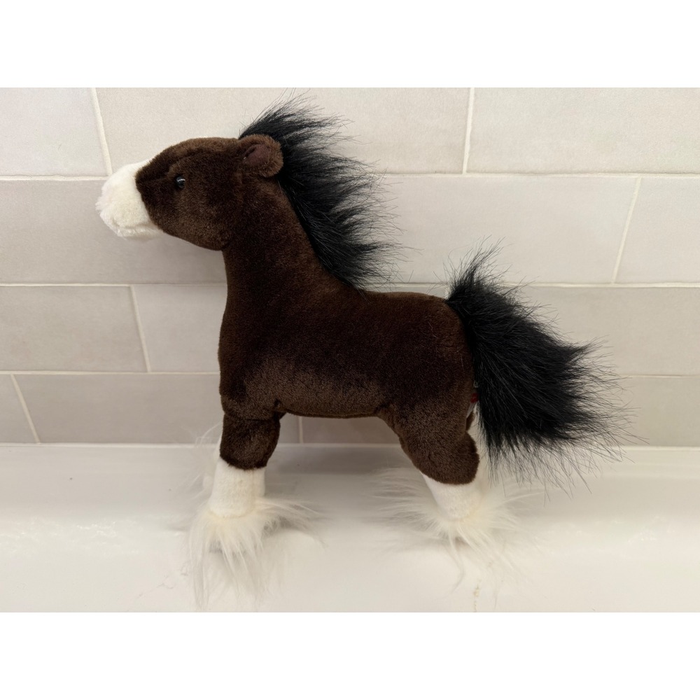 Gund Plush Dale Horse 042884 11" Brown White Clydesdale Stuffed Animal Toy